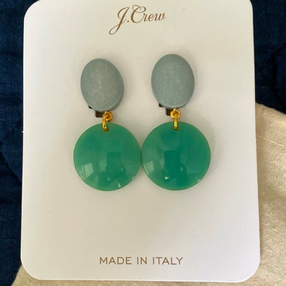 J. Crew Green and Gray Earrings
